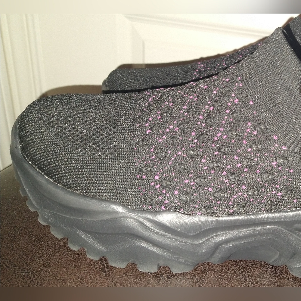 Black Pink Gym Sport Light Sneakers